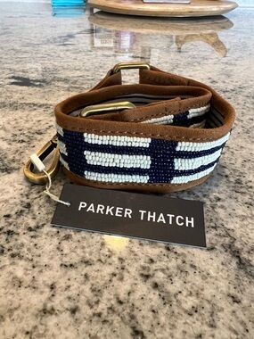 Parker Thatch: Beaded Shoulder Strap - Navy Lines NWT